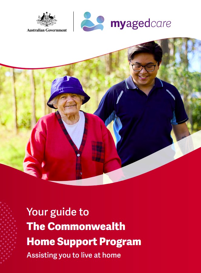 Screenshot of the cover of the Commonwealth Home Support Program PDF guide