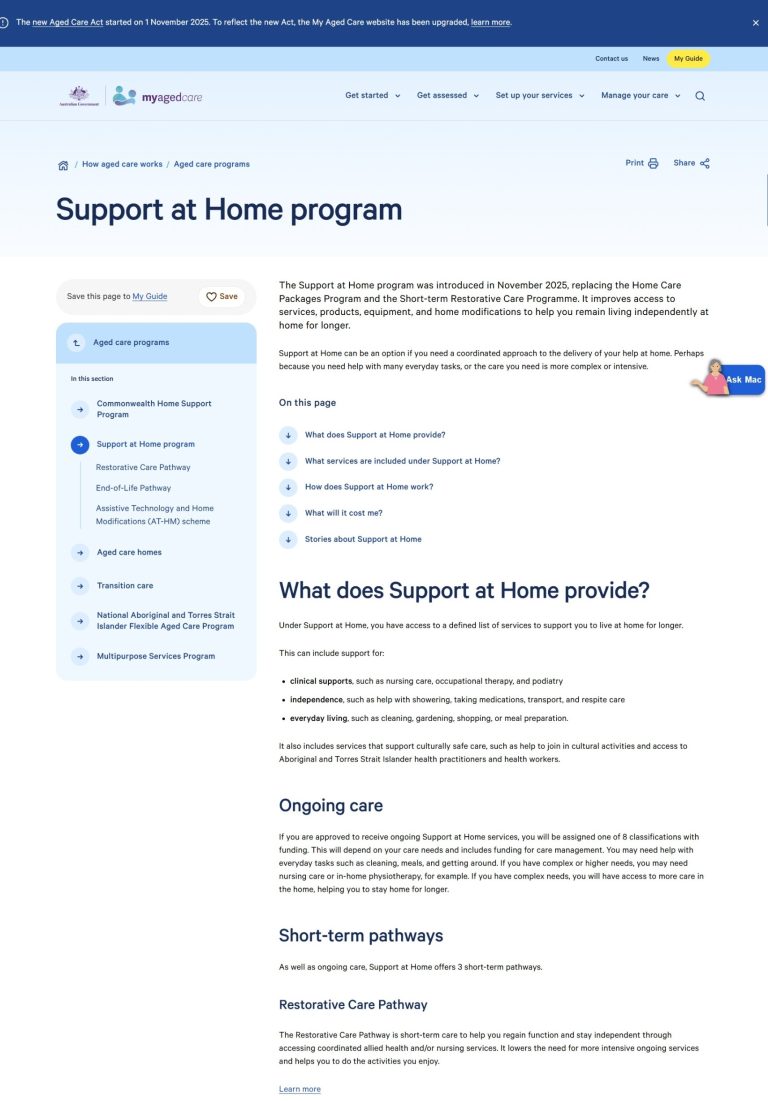 Program Home Approach Support at Home - OPAN