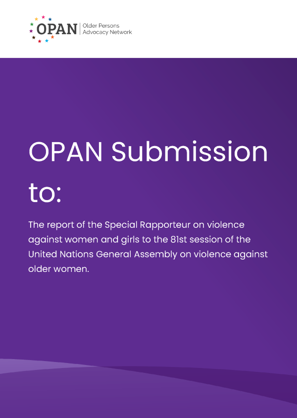 Thumbnail image of the cover of OPAN submission to the UN Special Rapporteur on violence against women and girls