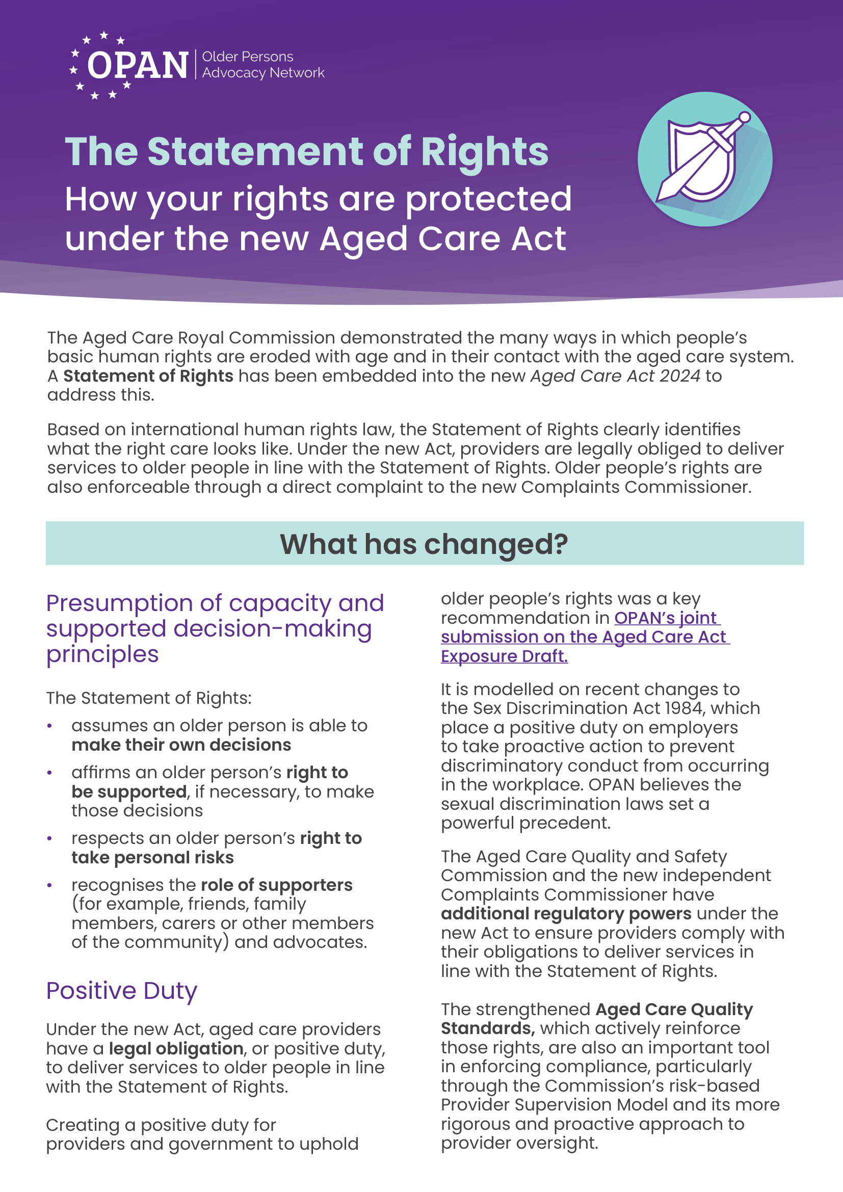 OPANs information sheet