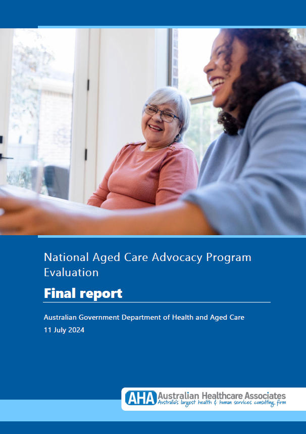 Cover image of the National Aged Care Advocacy Program Evaluation Final Report