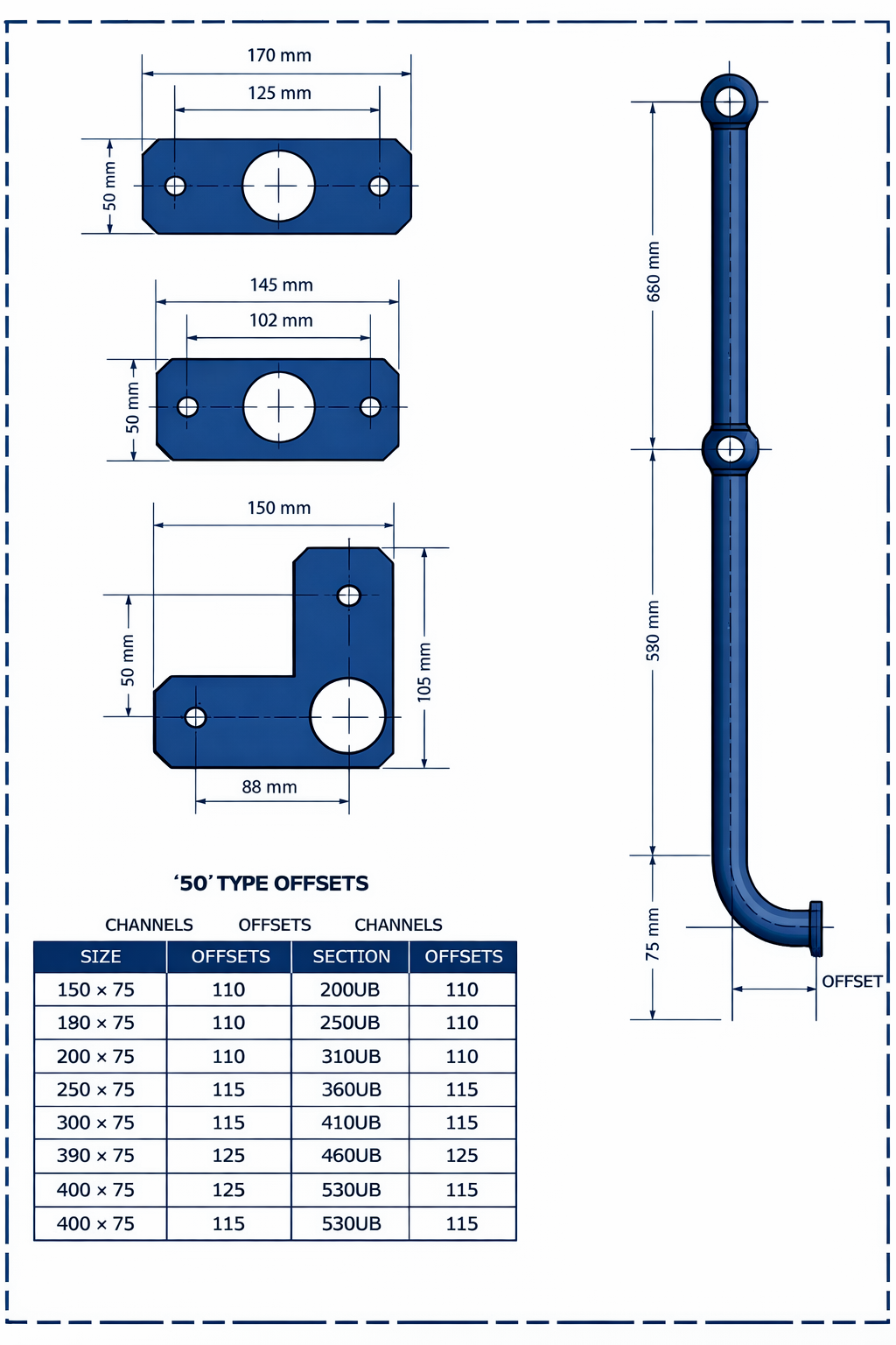 ASHMIC Steel Base Plates - secure stanchion mounting
