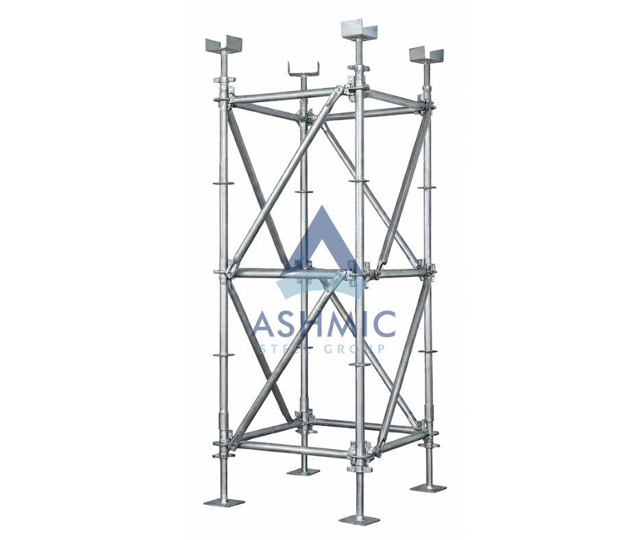 Scaffolding Key Components - detailed view of ringlock system parts