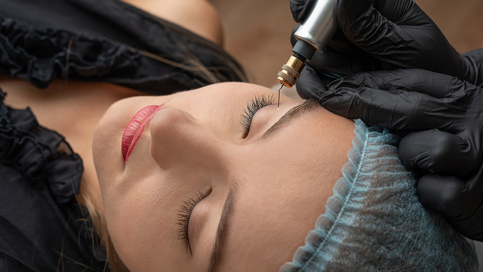 Non-surgical eyelid lift