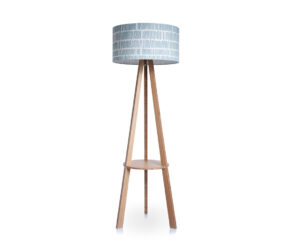Bamboo frame with integrated coffee table, practical small space living.