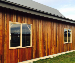 exposed outdoor timber melbourne Australia cladding decking posts beams reclaimed recycled