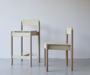 SoWatt Plonk Bar Stool Plywood Oak Timber Natural Australian Made