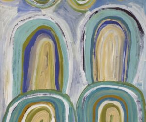 Yirriya by Judith Anya Samson, acrylic on canvas, 910 x 1220 mm. Image courtesy of Martumili Artists.