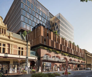 Render of Market Square on Gouger Street in Adelaide, South Australia