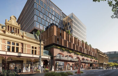 Render of Market Square on Gouger Street in Adelaide, South Australia