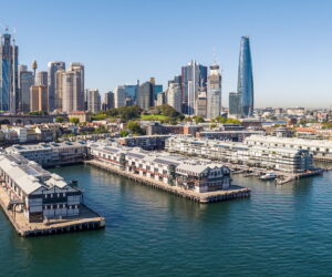 Aerial view of Pier 2/3 at at Sydney's Walsh Bay Arts Precinct
