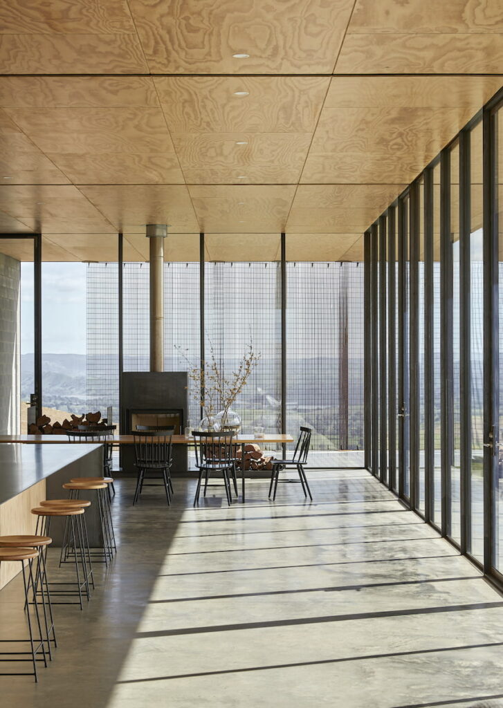 When summer’s over Robbie manually adjusts external shading to flood living spaces with warming rays | Robbie Walker’s Mansfield House