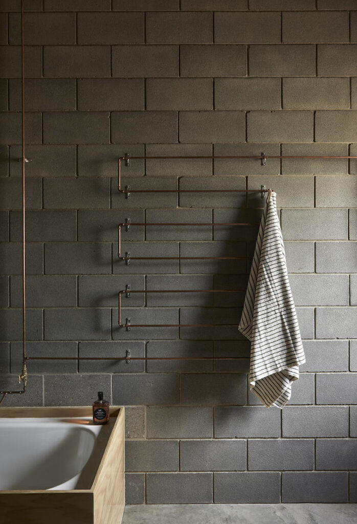 Walls of concrete blockwork create abundant thermal mass | Robbie Walker’s Mansfield House