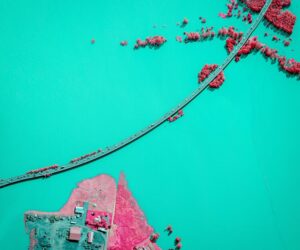 Chad Ajamian, Road to Recovery - Hawkesbury River Flood in Infrared (Works on Paper Photography)