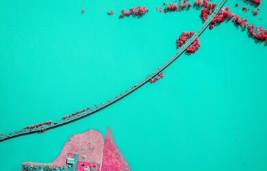 Chad Ajamian, Road to Recovery - Hawkesbury River Flood in Infrared (Works on Paper Photography)