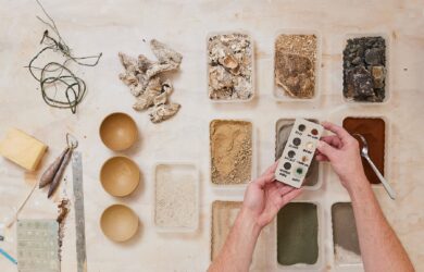 Unearthed artist Jack Balfour in his studio. Photographer: Henry Trumble.