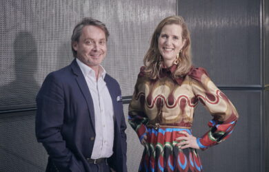 Portrait of Tony Ellwood AM, Director, NGV and Jo Horgan, founder and co - CEO, MECCA Brands Photo: Josh Robenstone