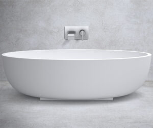 Seascapes Bath with Base in Diamond White
