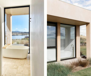 Chi Bath in Cotton in the master ensuite at Jumbled House, Orange, NSW