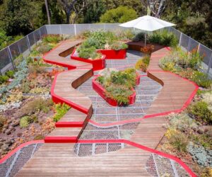 Aerial view, Baurnley Green Roof, University of Melbourne