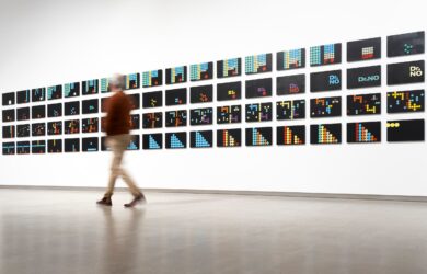 Peter Atkins, Dr No (after Maurice Binder) 2020–23. SUPERsystems: Peter Atkins and Dana Harris, installation view, TarraWarra Museum of Art, 2024 Courtesy of the artist, Tolarno Galleries, Melbourne and GAGprojects, Adelaide Photo: James Henry
