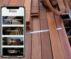 app on phone superimposed on deck photo