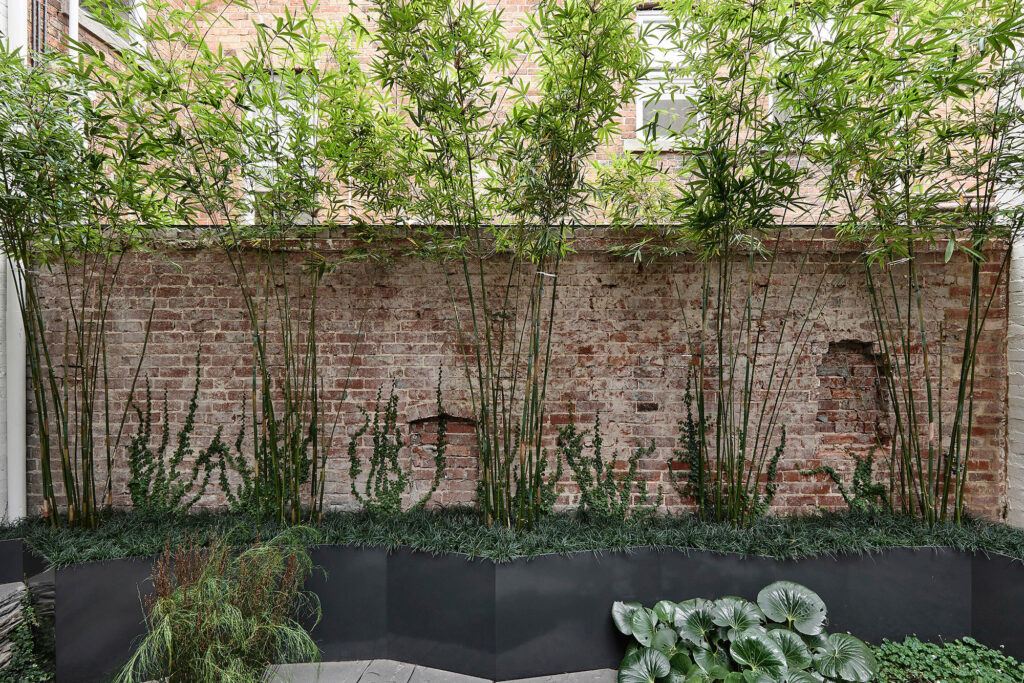 Smooth faceted geometry of the raised planter, photographed for green magazine issue 91: Lit Up by Derek Swalwell.