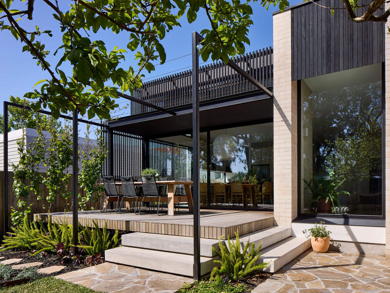 modern extension with mid century style