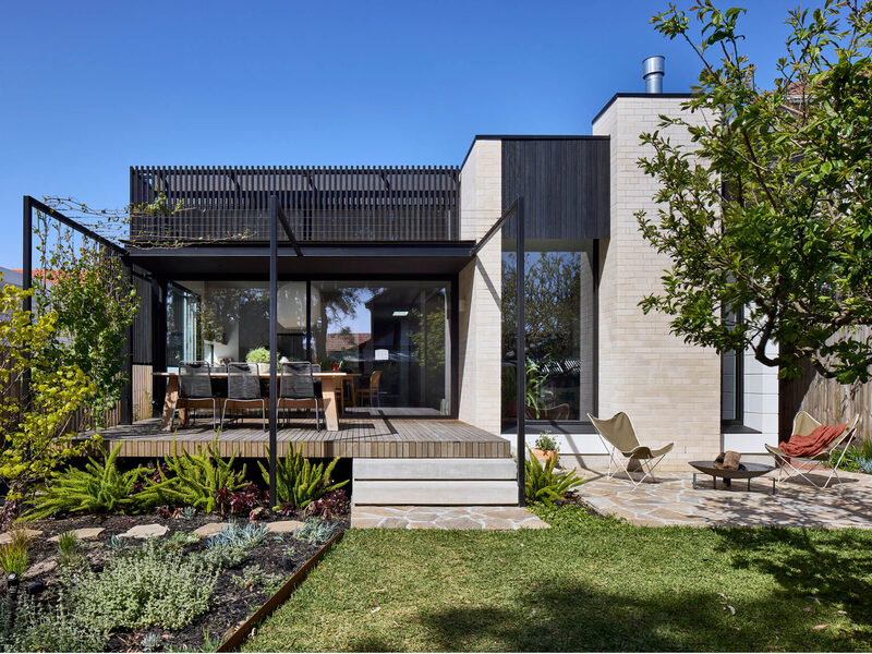 modern extension with mid century style