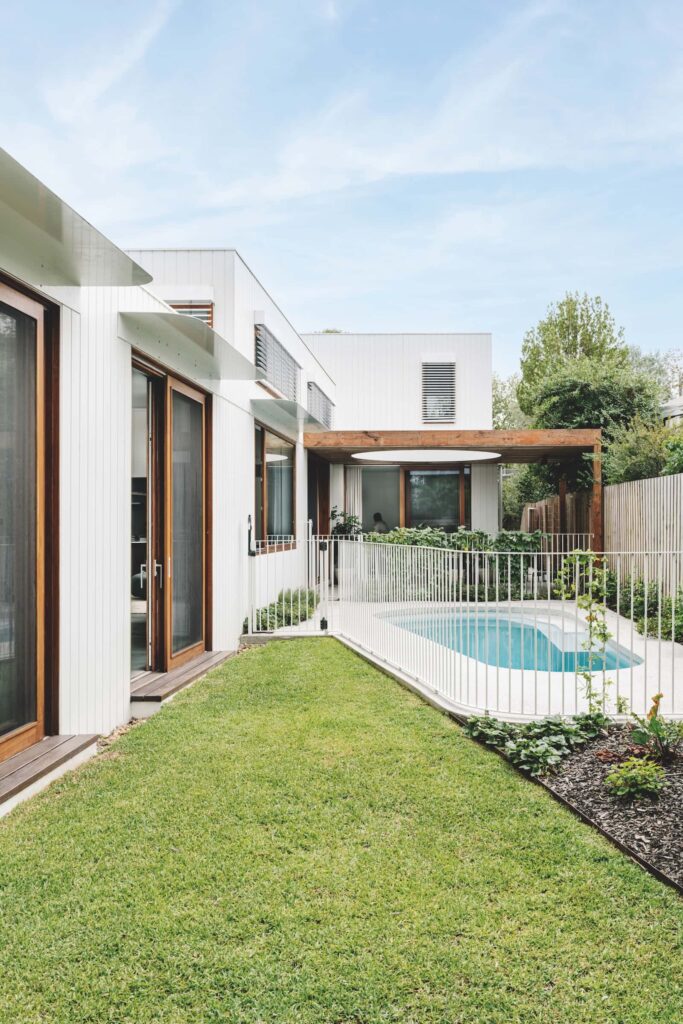 Garden geometries were carefully nuanced to accommodate a pool, photographed for issue 107: Creature Comforts by Marnie Hawson.