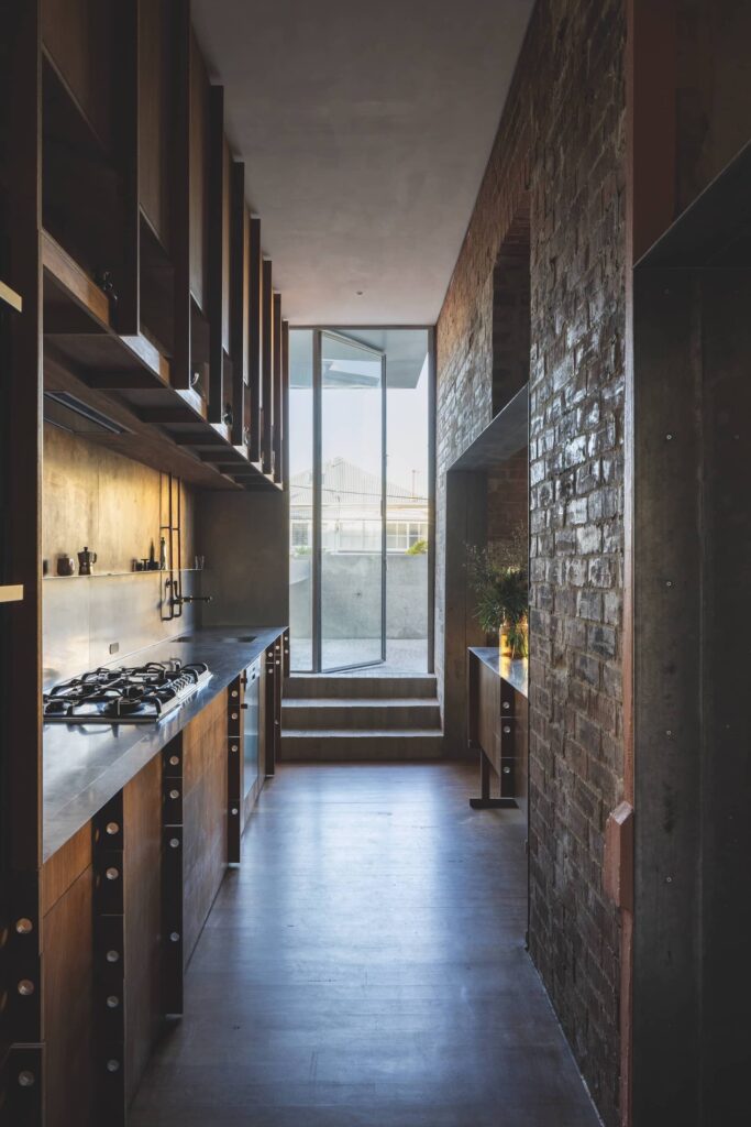 Kitchen at Fort House, photographed for issue 108: Out Look by Clinton Weaver.