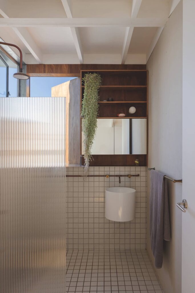 Bathroom at Fort House, photographed for issue 108: Out Look by Clinton Weaver.