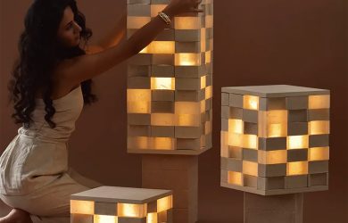 Winner Joanne Odisho and the Mod-u light. Image: Joanne Odisho