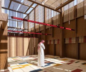 East Architecture, AKT II, and Rayyane Tabet On Weaving winning design for the AlMusalla Prize 2025, Islamic Art Biennial, Jeddah, 2025. Photo: Marco Cappelletti.
