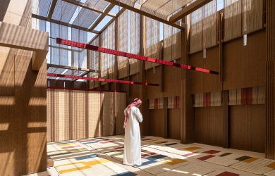 East Architecture, AKT II, and Rayyane Tabet On Weaving winning design for the AlMusalla Prize 2025, Islamic Art Biennial, Jeddah, 2025. Photo: Marco Cappelletti.