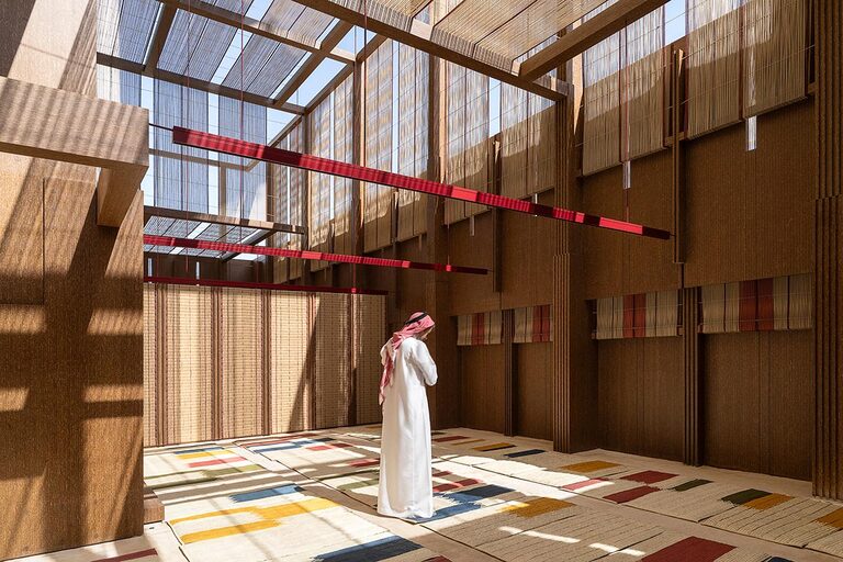 East Architecture, AKT II, and Rayyane Tabet On Weaving winning design for the AlMusalla Prize 2025, Islamic Art Biennial, Jeddah, 2025. Photo: Marco Cappelletti.