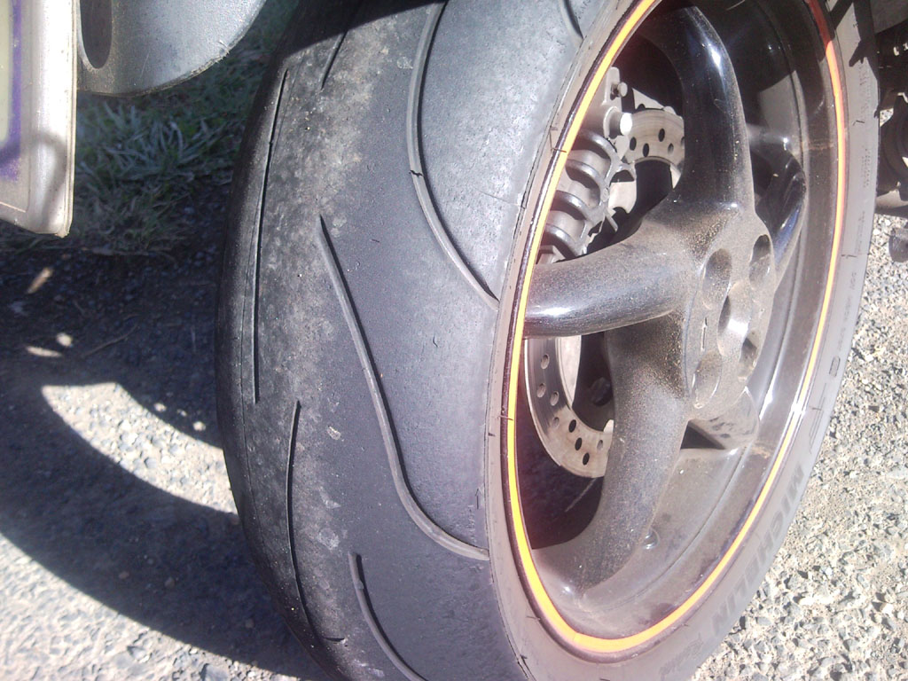 My rear tyre at the top of the Oxley