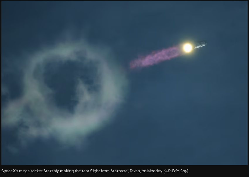 SpaceX's Starship rocket reaches orbit for first time, despite engine failure