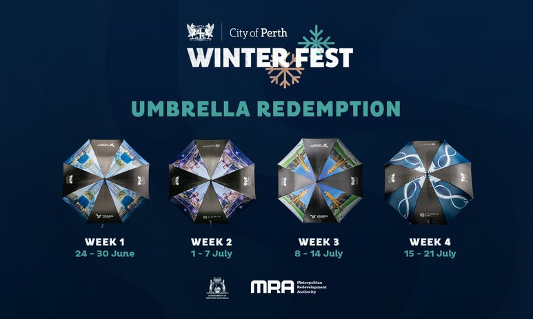 The 4 Umbrellas available as part of Winter Fest