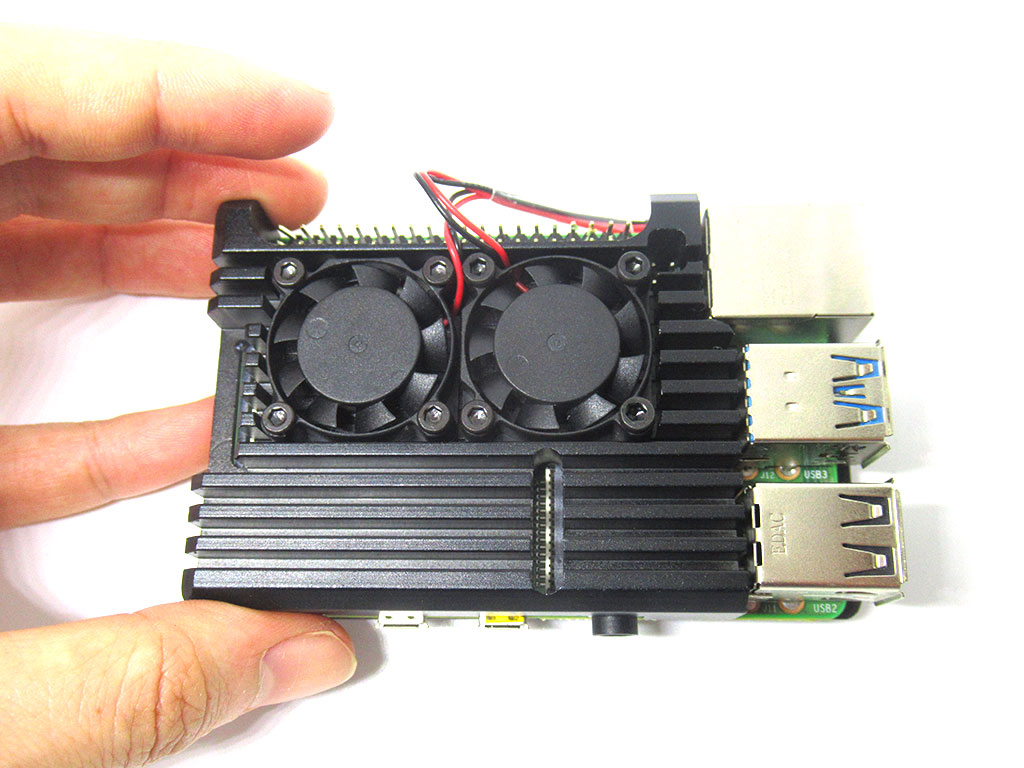 Attach fans to case with screws