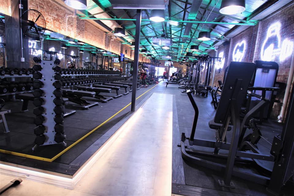 weight racks inside gym