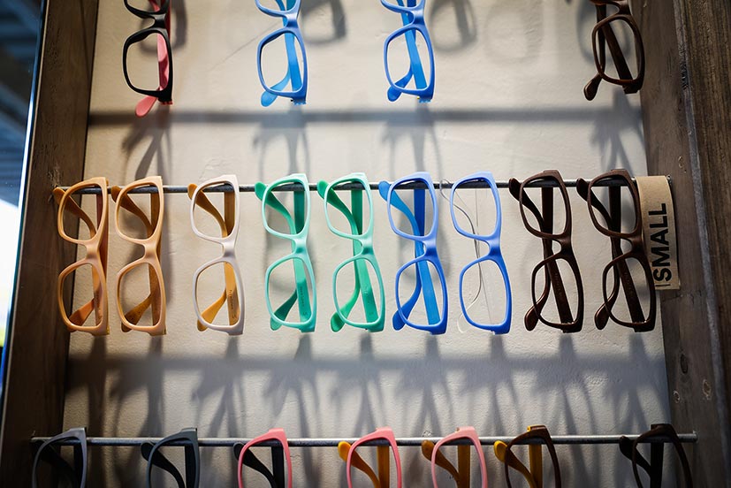 pairs of glasses and sunglasses