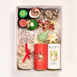 Christmas hamper of sweet and savoury foods