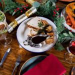 Festive feast spread