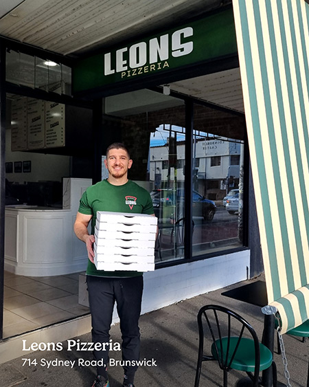 Leons Pizzeria; a modern Italian pizza business on Sydney Road Brunswick.