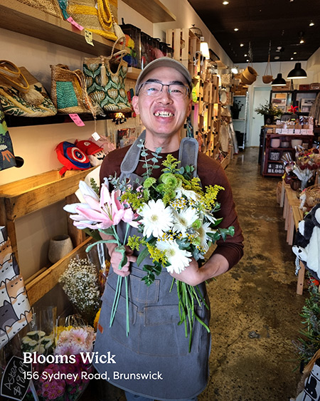 Blooms Wick; a flower and gift shop on Sydney Road Brunswick.