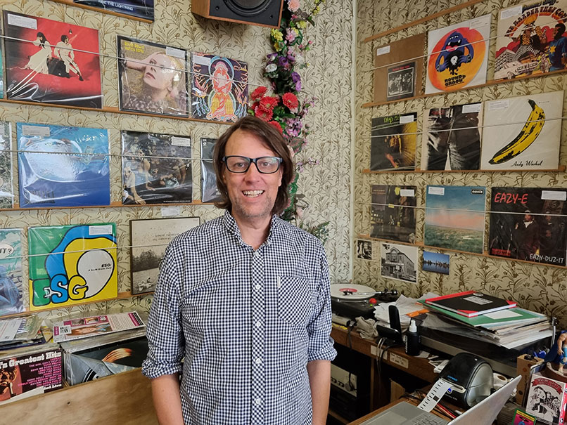 Jeff, owner of Round and Round Records on Sydney Road Brunswick, on International Record Store Day.