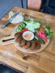 Platter of falafel from Tabet's Bakery on Sydney Road Brunswick.