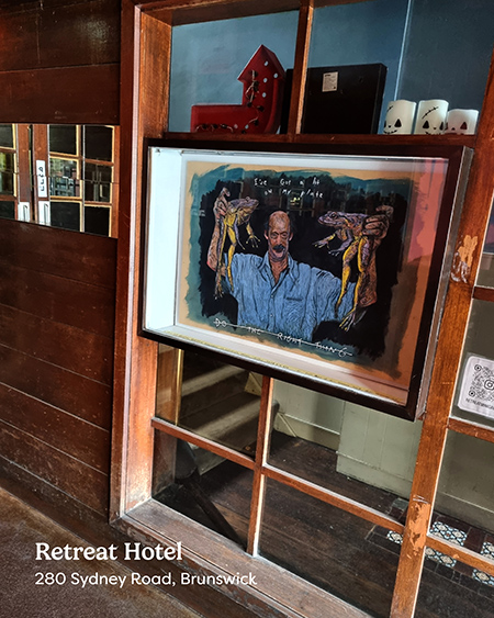 The Retreat Hotel mini gallery located inside the Retreat Hotel on Sydney Road Brunswick.