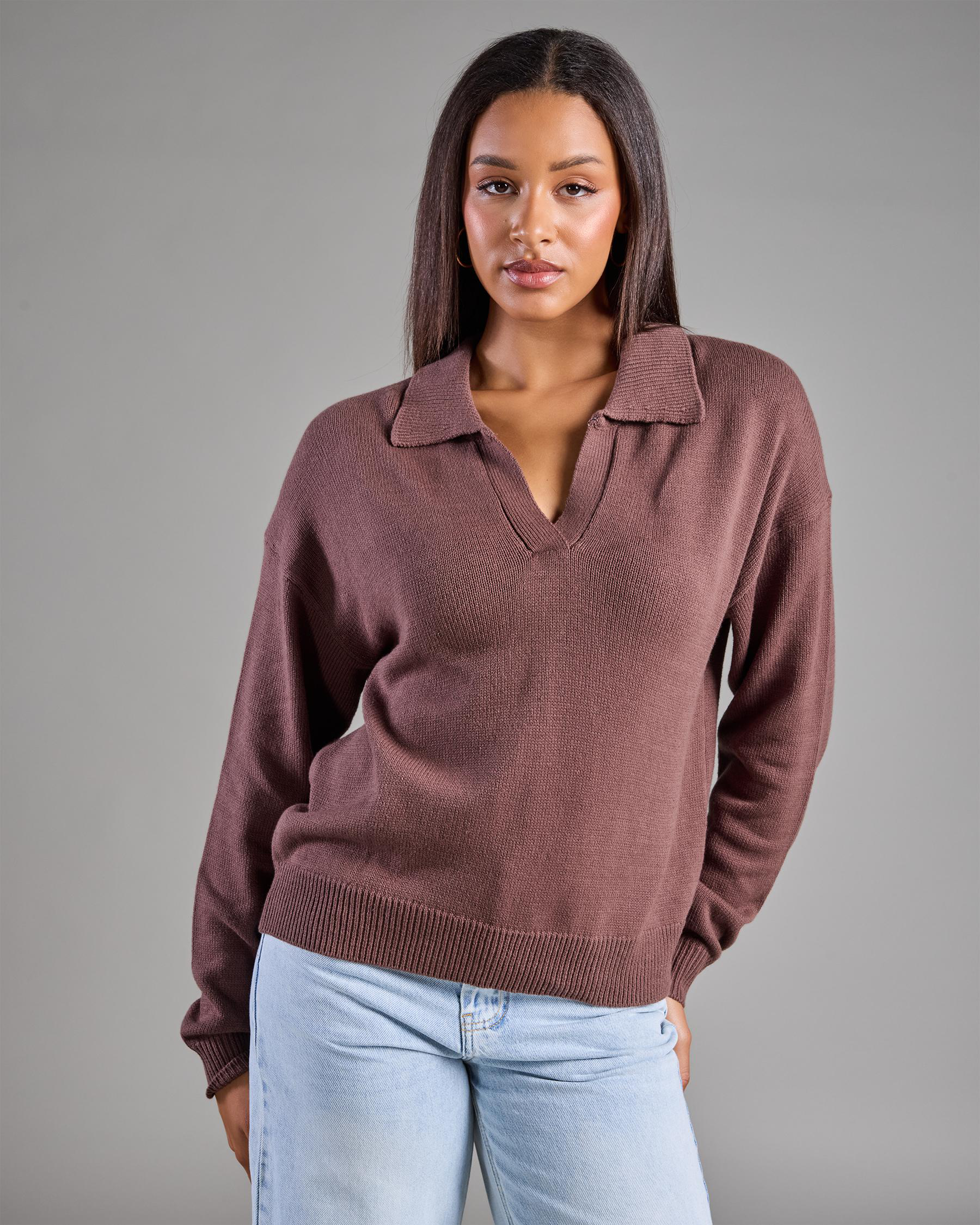 Ava And Ever Anthea Polo Collar Knit Jumper - Bild 7 von 12